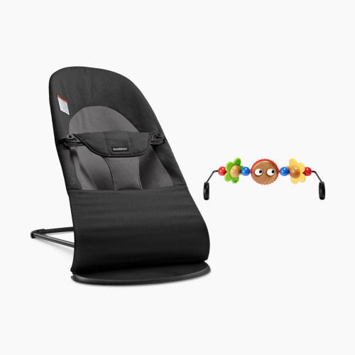 BabyBjörn Bouncer Balance Soft and Toy Bar Bundle - Black/Googly Eyes