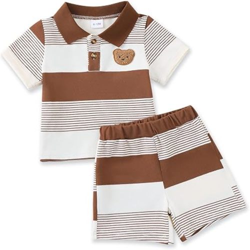 Toddler Baby Boy Clothes 3 6 9 12 18 Months 2 3T Summer Spring Polo Shirt Shorts Sleeves Set Button Outfits 2 PCS