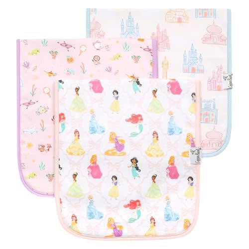 Copper Pearl Baby Burp Cloth Large 21''x10'' Size Premium Absorbent Triple Layer 3-Pack Gift Set Disney Princess