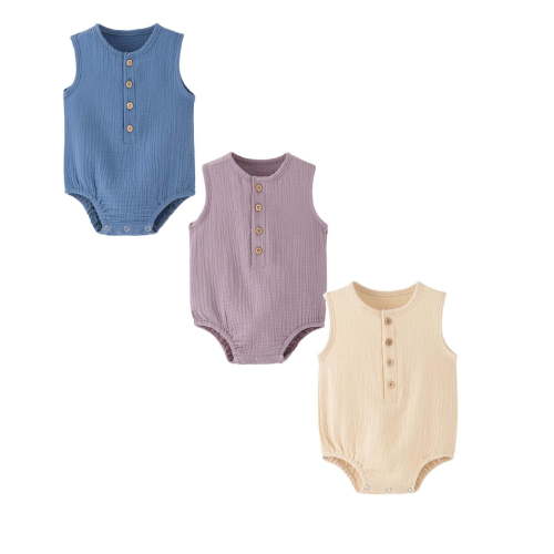 3 Packs Toddler Clothes Baby Girls Boys Bodysuit Comfort Pajamas Romper Jumpsuit Newborn Baby Clothes 24 Months