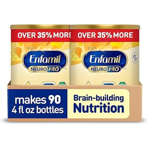 Enfamil NeuroPro Baby Formula,Brain and Immune Support with DHA,Iron and Prebiotics,Infant Formula Inspired by Breast Milk,Non-GMO,28.3 Oz Value Can,(Pack of 2)