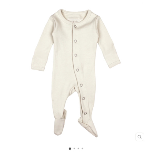 Organic Snap Footie in Buttercream – L'ovedbaby