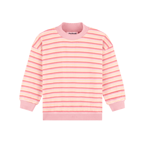 Kids Stripe Mockneck Pullover - It's A Girl Stripe