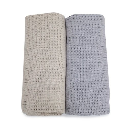 Bubba Blue Nordic Cellular Blanket Grey/Sand