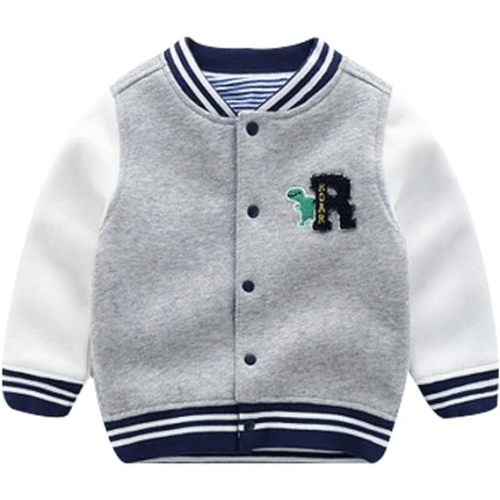 famuka Baby Boy Spring Coat Little Kids Baseball Cardigan Jacket
