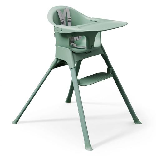 Mompush Olli 7-in-1 Convertible High Chair for Babies and Toddlers – Adjustable Height & Footrest, Dishwasher-Safe Tray, Compact Foldable Design for Easy Storage & Travel, Lightweight Yet Durable