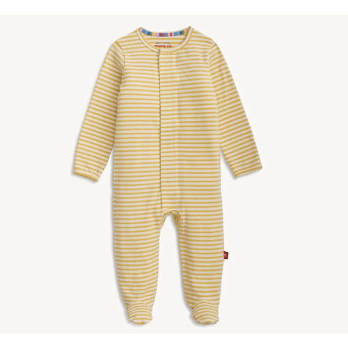 MagneticMe Footie, Misted Yellow Stripe, NB or 0-3M