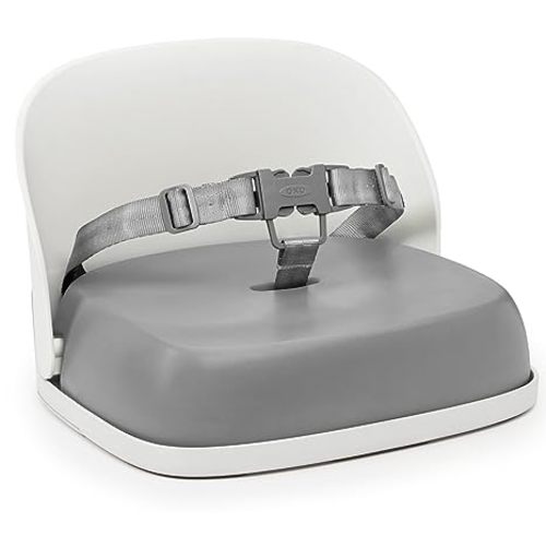 OXO Tot Perch Toddler Booster Seat for Kitchen Chair with Straps, Gray