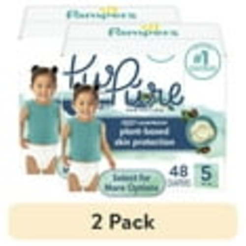 (2 pack) Pampers Pure Baby Diapers Size 5, 48 Count (Select for More Options)