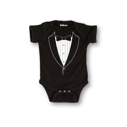 Instant Message - Basic Tuxedo - Infant Baby One Piece