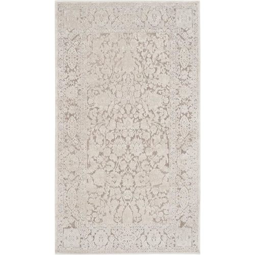 SAFAVIEH Reflection Collection Accent Rug - 2'3" x 3', Beige & Cream, Non-Shedding & Easy Cleaning, Ideal for Entryway, Living Room, Bedroom (RFT667A)
