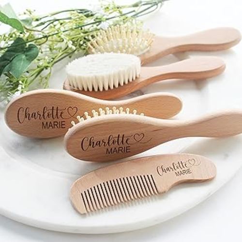 Baby Brush Set Wooden Brush Girl 3pcs