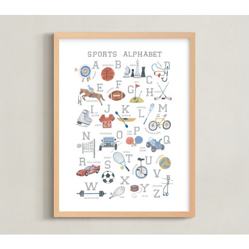Minted® Sports Alphabet Wall Art by Teju Reval