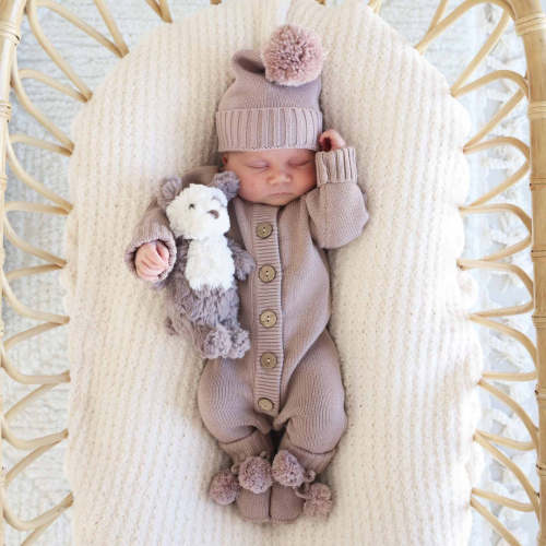 Knit Sweater Button Romper | Iris