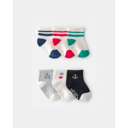Baby Boy 6-Pack Nautical Ankle Socks | Carter's