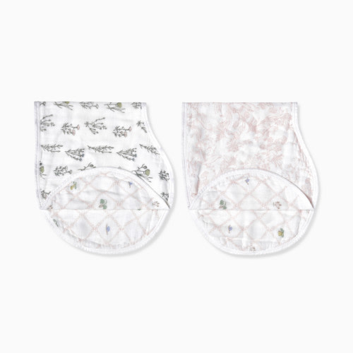Silky Soft Burpy Bibs (2 Pack) - French Floral