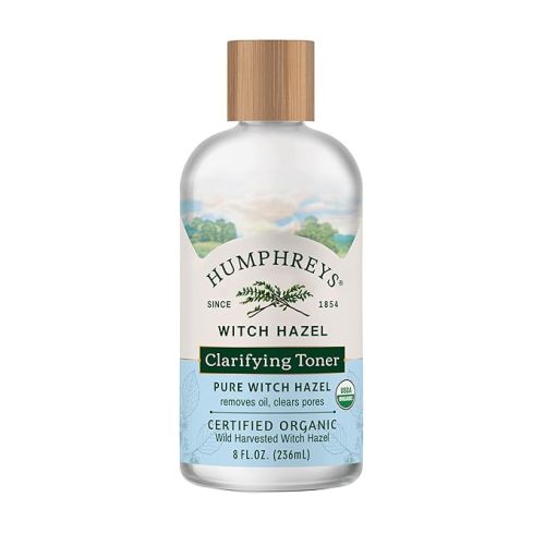 Humphreys Clarify Witch Hazel Organic Toner, Clear, 8 Oz ( Pack of 1) - Original - 8 Fl Oz (Pack of 1)