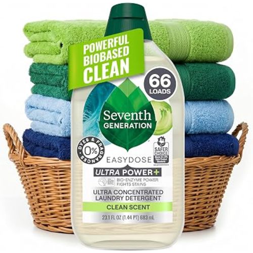 Seventh Generation, Laundry Detergent Ultra Power Plus Clean Scent, 23.1 Fl Oz