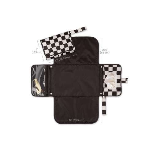 Portable/Foldable Waterproof Diaper Changing Pad with Smart Wipes Pocket, One Size