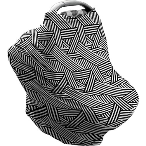Bebe au Lait 5-in-1 Multi-Use Cover: Nursing Covers for Breastfeeding, Infinity Scarf, Nursing Shawl, Car Seat Cover, Shopping Cart Cover, Carrier Cover, Privacy Nursing Cover - Knightsbridge