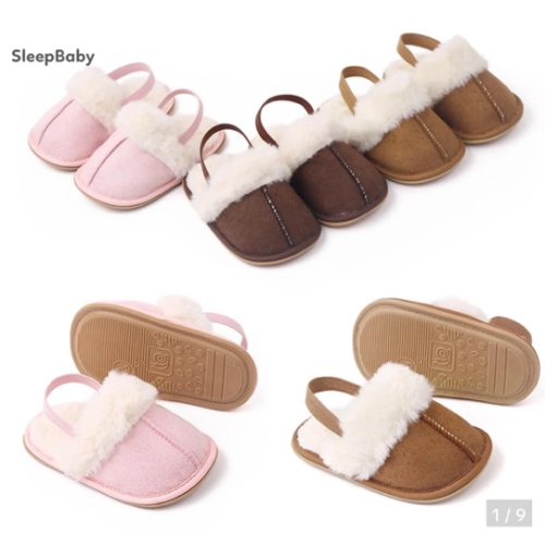 Toddler Shoes Fluffy Baby Slides Slippers Soft Plush Warm Non Slip House Shoes For Toddlers Boys Girls Winter Indoor Outdoor - TikTok Shop