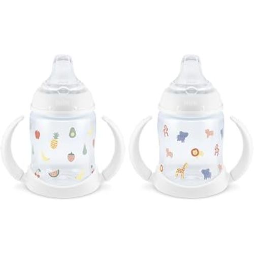 Amazon.com : NUK Learner Cup, 6+ Months, Fun Fruits and Animals, Amazon Exclusive Collection, 5 Oz, Pack of 2 – BPA Free, Soft Spout, Spill Proof Sippy Cup : Baby