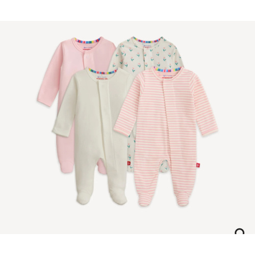 Magnetic 4-Pack Footie - Newborn - Pink Girl’s Pack