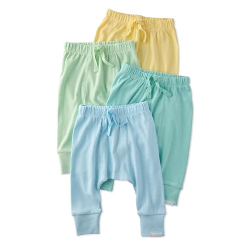 Butterblu Unisex-Baby Jordan 4-Pack Jogger Pants 100% Organic Cotton Bottoms for Boys & Girls