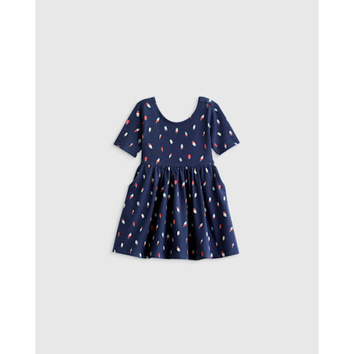 Organic Cotton Skater Dress - Baby Girl in Multi Popsicle