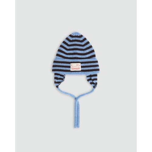 Merino Hat in Choco Stripes from Happymess | Little Optimist