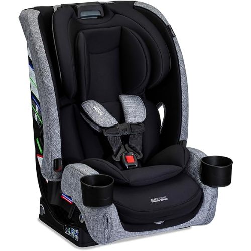 Britax One4Life Slim All-in-One Car Seat, 10 Years of Use, 17.5” SpaceSaver Design, Converts from Rear-Facing Infant Car Seat to Forward-Facing Booster Seat, ClickTight Installation, Raven Black