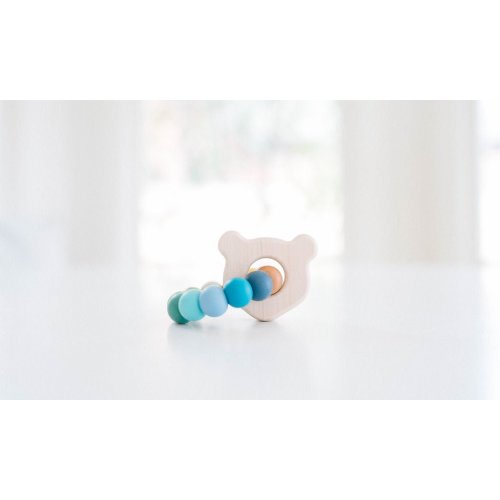 Mini Bear Wooden Baby Teether