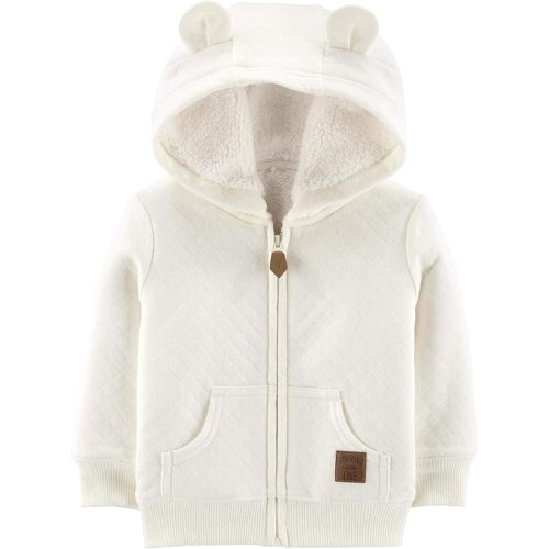 Simple Joys by Carter's Baby Hooded Sweater Jacket with Sherpa Lining