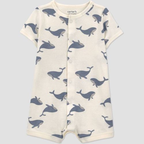 Carter's Just One You® Baby Boys' Whale Romper - Blue/Ivory 9M