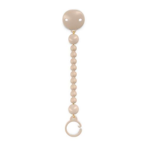 Suavinex Color Essence Silicone Baby Pacifier Clip, Single Piece 100% Soft Silicone Chain, Baby Accessories and Essentials, Designed in Spain (Irish Cream)
