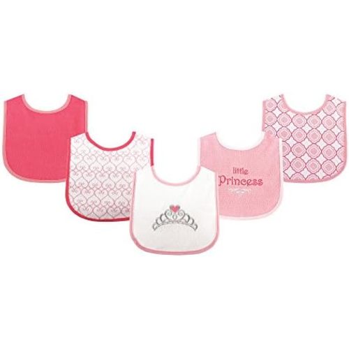 Luvable Friends Baby Cotton Terry Drooler Bibs with PEVA Back, Transportation, One Size