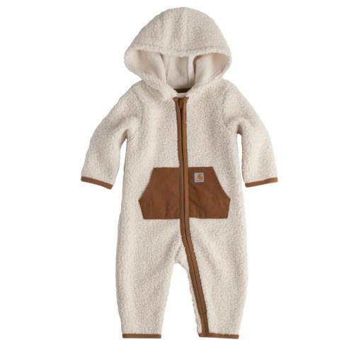 Infant Boys Long Sleeve Zip-Front Sherpa Coverall