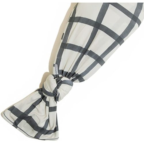 Freshly Picked Swaddle Blanket, One-Size-fits-All, Indigo Windowpane