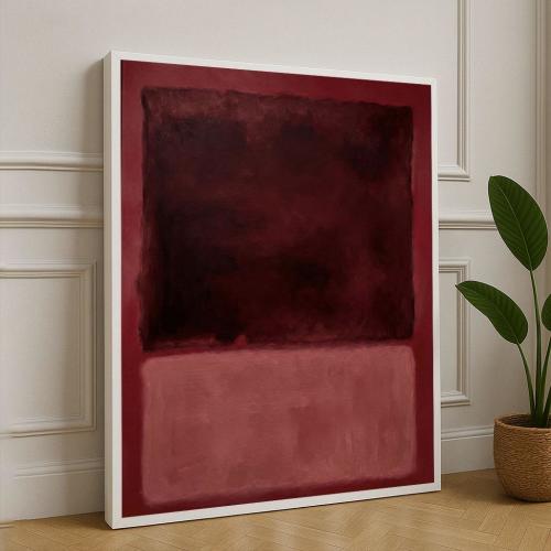 Mark Rothko Red Maroon Canvas Print, Modern Color Field Art