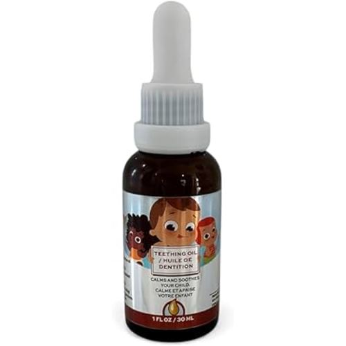 Punkin Butt Teething Oil for Babies, Amber Glass Bottle with Dropper, Natural Teething Relief for Babies, Herbal Infusion with Chamomile, Clove & Peppermint, Daily Use, 1oz