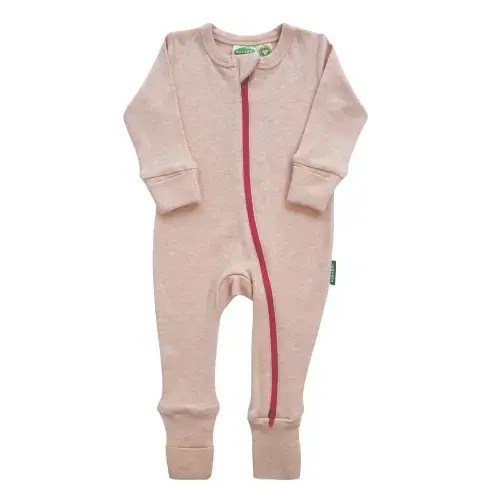 Organic Snuggle Soft Melange '2-Way' Zipper Romper