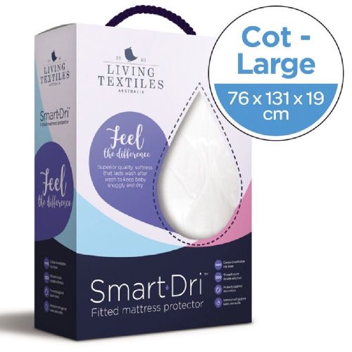 Living Textiles Smart Dri Large Cot Mattress Protector White