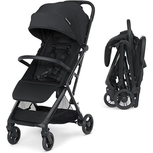 Delta Children Icon Ultra Compact Travel Stroller - Greenguard Gold Certified, Black