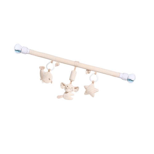 Newborns Sensory Development Toy Washable Organic Cotton Plush Crib Mobile With Soothing Sound Effects