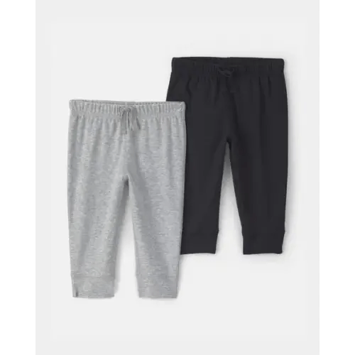 9 months. Baby 2-Pack Pants - Grey/Black | Carter's