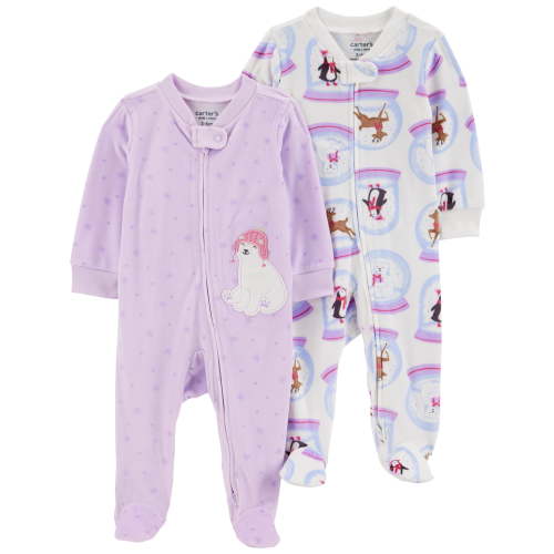 Carter's Child of Mine Baby Cozy Sleep N Play, Single & 2 Pack, Sizes Preemie-6/9 Months