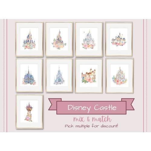 Disney Castle Prints Mix & Match- pick your favorite Disney Parks or Princess Castle and save with a bundle! FREE SHIPPING!