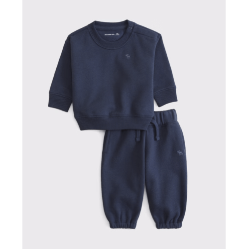 abercrombie kids - baby essential icon crew sweatshirt set
