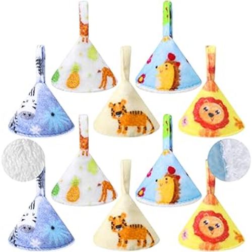 Suhine 10 Pcs Baby Boy Pee Shield Diaper Changing Accessory Reusable Pee Covers Baby Boy Cap for Newborn Boys(Lovely)