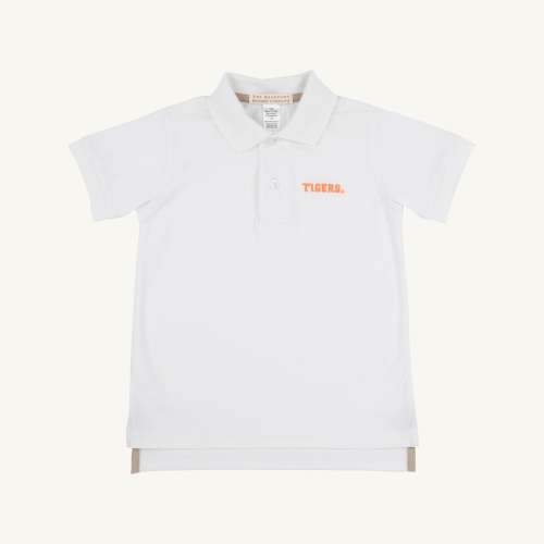Clemson Prim & Proper Polo & Onesie - Worth Avenue White